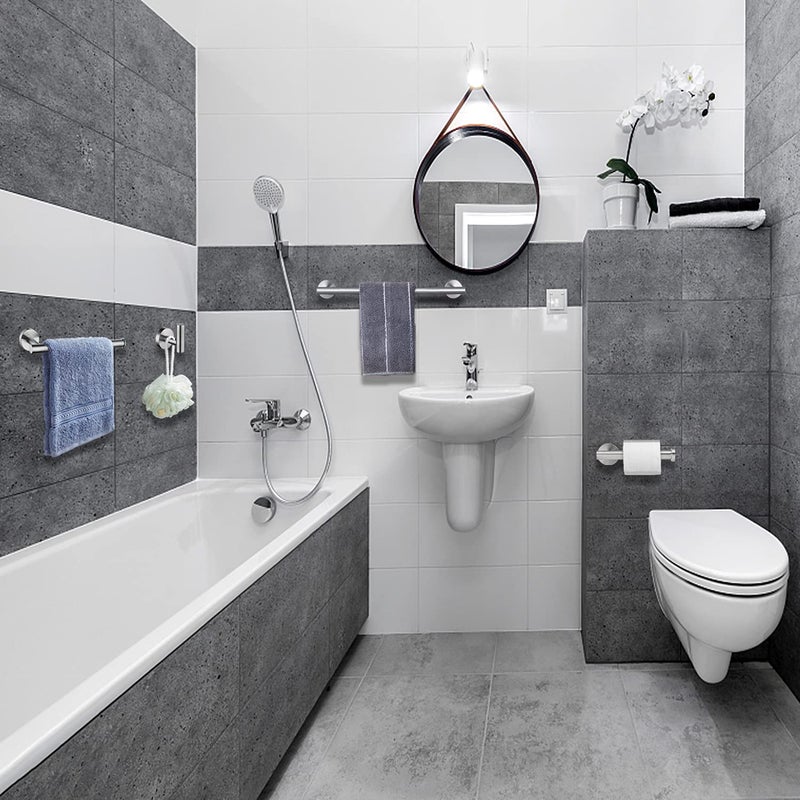 Nolimas Brushed Nickel Bath Towel Bar Single Bars Towel Rack Rod Classic Wall Mounted SUS304 Stainless Steel Bathroom Towel Holder Toilet Kitchen Towel Shelf Single Layer,16 inches - Image 2